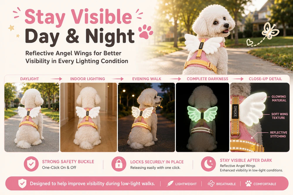 GlowPaw™ Angel Wings Pet Sling – Reflective Hands-Free Carrier for Small Dogs & Cats